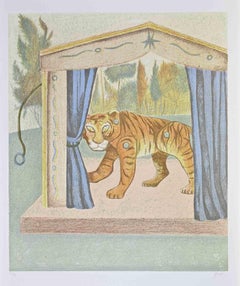 The Tiger - Lithograph by Enrico Benaglia - 1990s