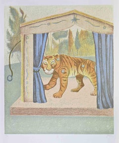 The Tiger - Lithograph by Enrico Benaglia - 1990s