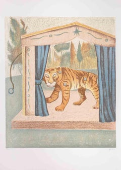 The Tiger - Lithograph by Enrico Benaglia - 1990s