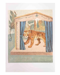 El Tigre - Litografía de Enrico Benaglia - Años 90