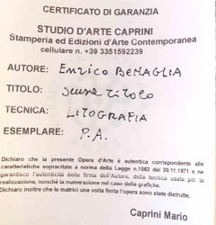 Sin título - Litografía de Enrico Benaglia - Años 90