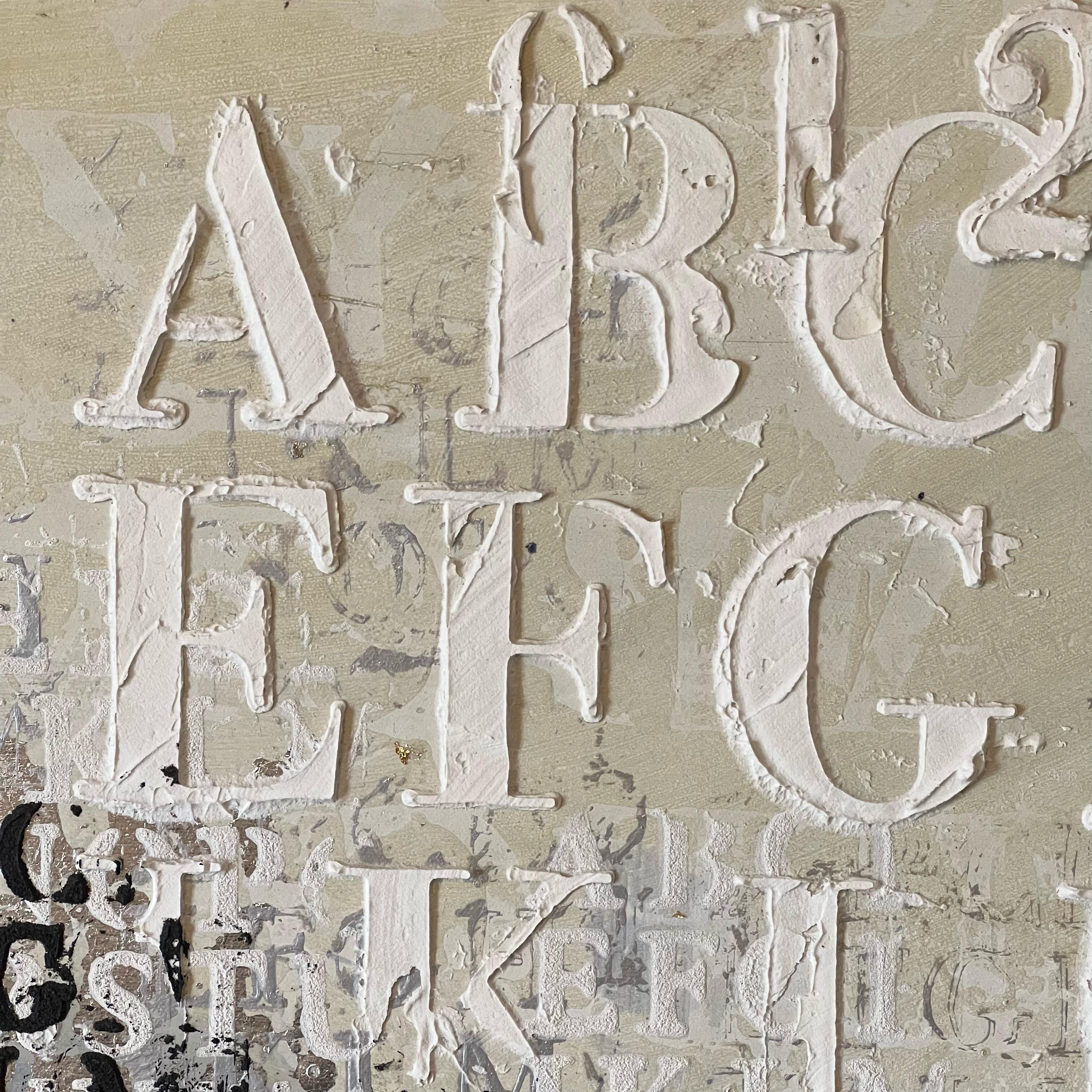 Nero su bianco - Painting Astratto di Enrico Benetta