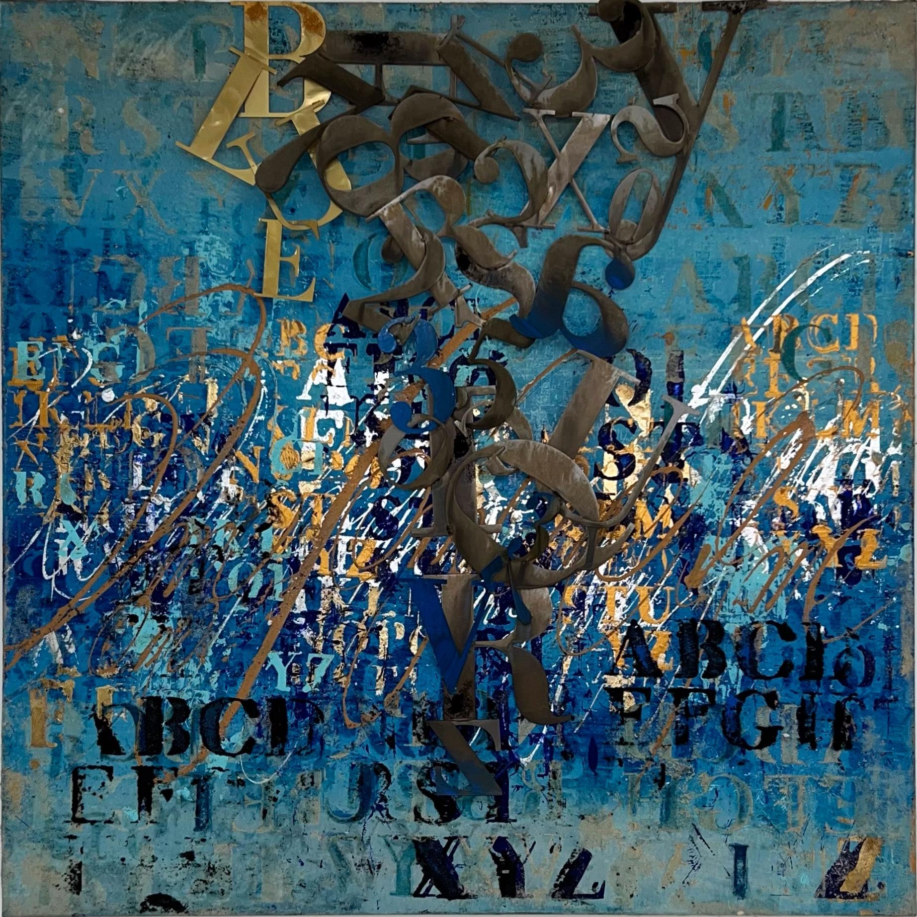 Blue - Mixed Media Art by Enrico Benetta