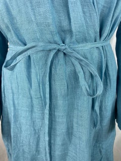 Robe-pantalon en lin bleu Enrico, Taille 38