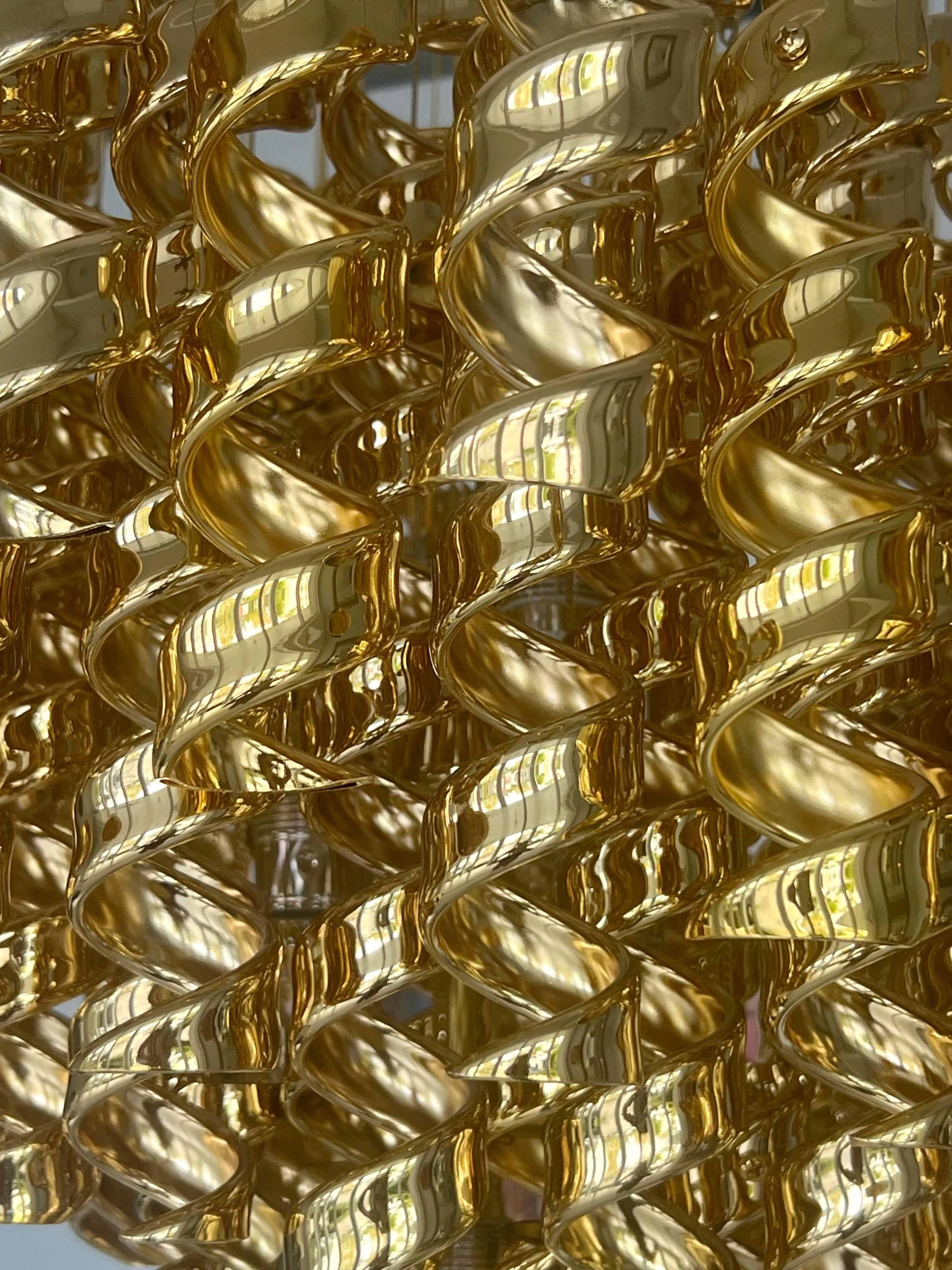 Metallo Enrico Boillat Quattro Zero Mobile Chandelier con Helix Design in vendita