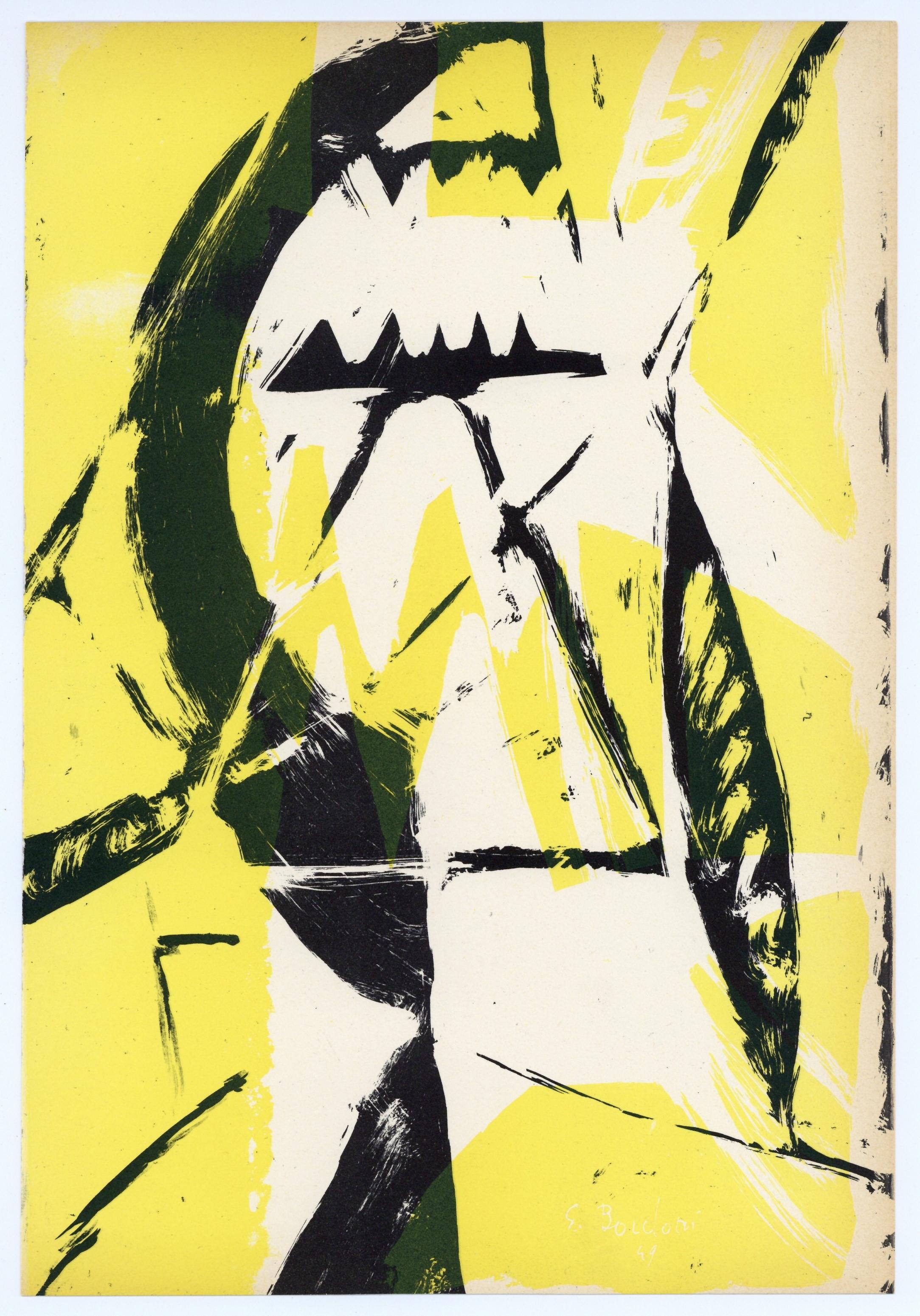 original lithograph - Print by Enrico Bordoni