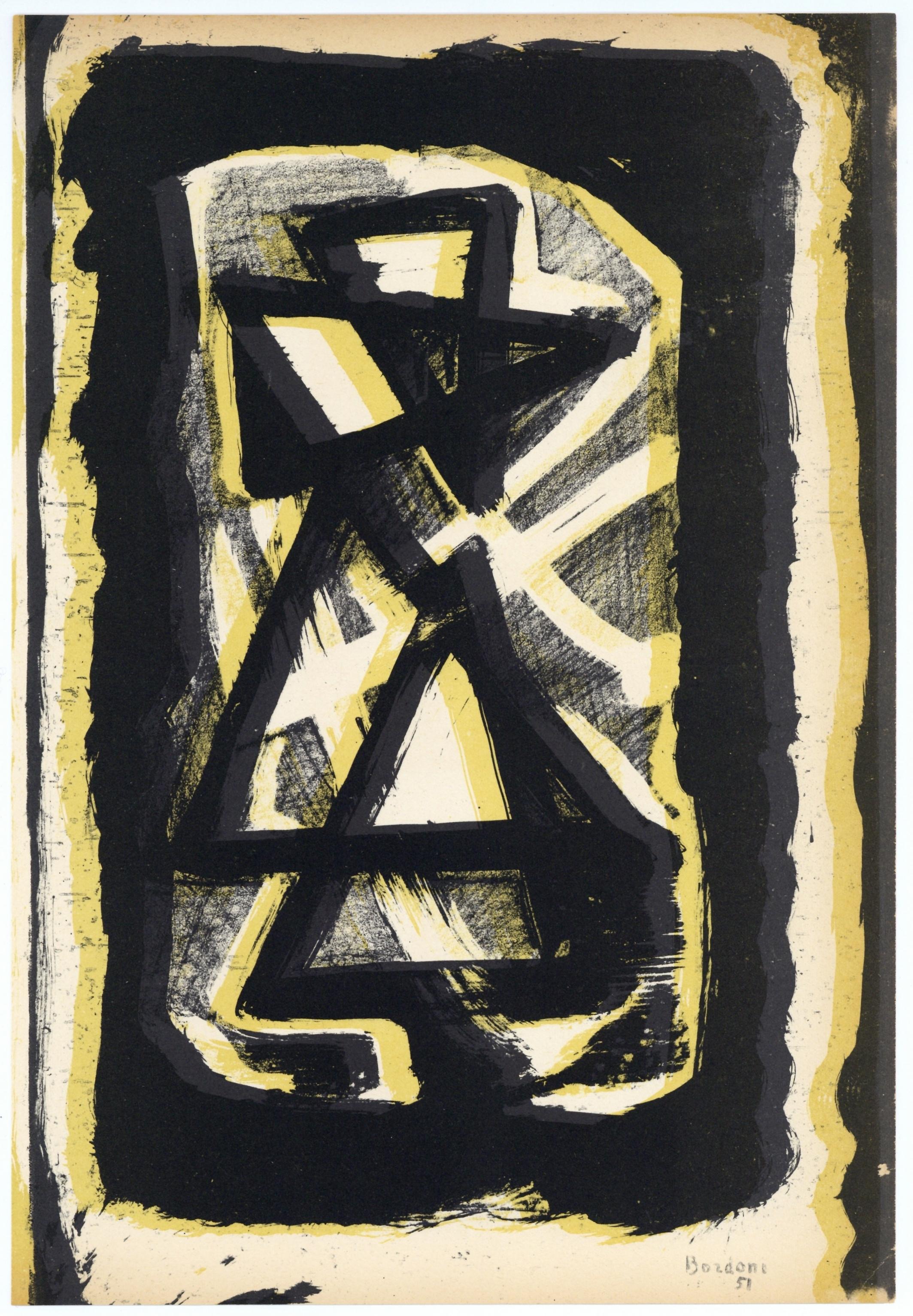 original lithograph - Print by Enrico Bordoni
