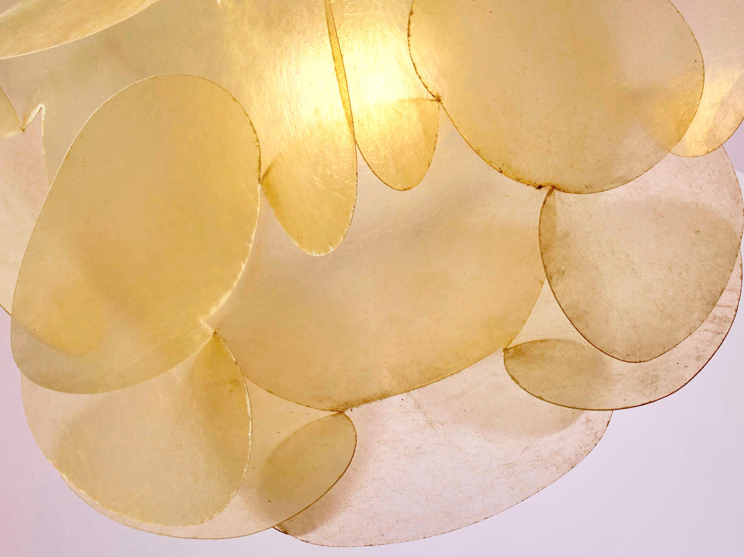 Organic Modern Enrico Botta Fiberglass pendant light by Sundown Edition, Italy, 1968