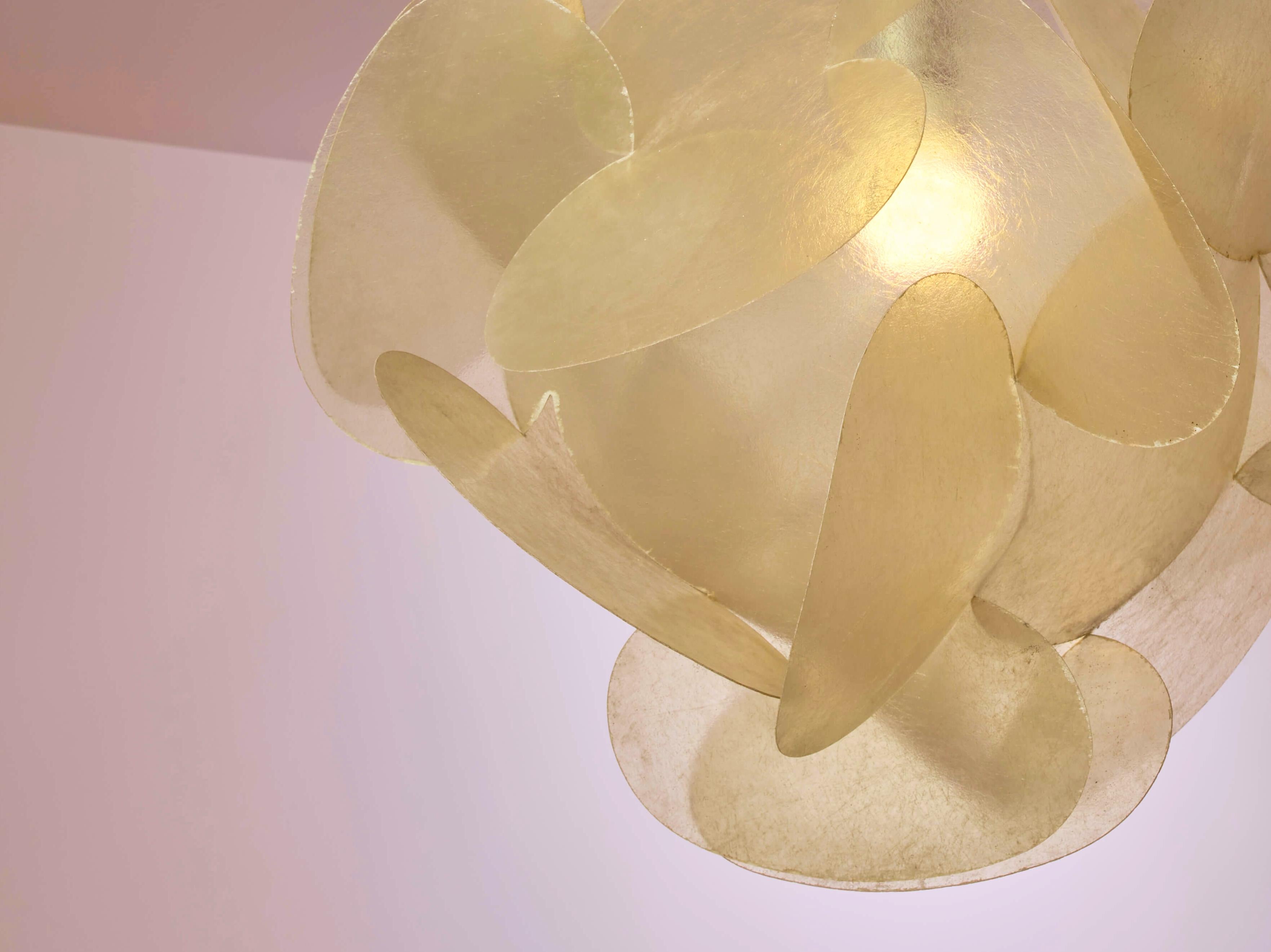 Enrico Botta Fiberglass pendant light by Sundown Edition, Italy, 1968 In Good Condition In Chiavari, Liguria