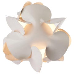 Enrico Botta Table Lamp Plan in White Plastic Sheets for Sundown 1968 Italy