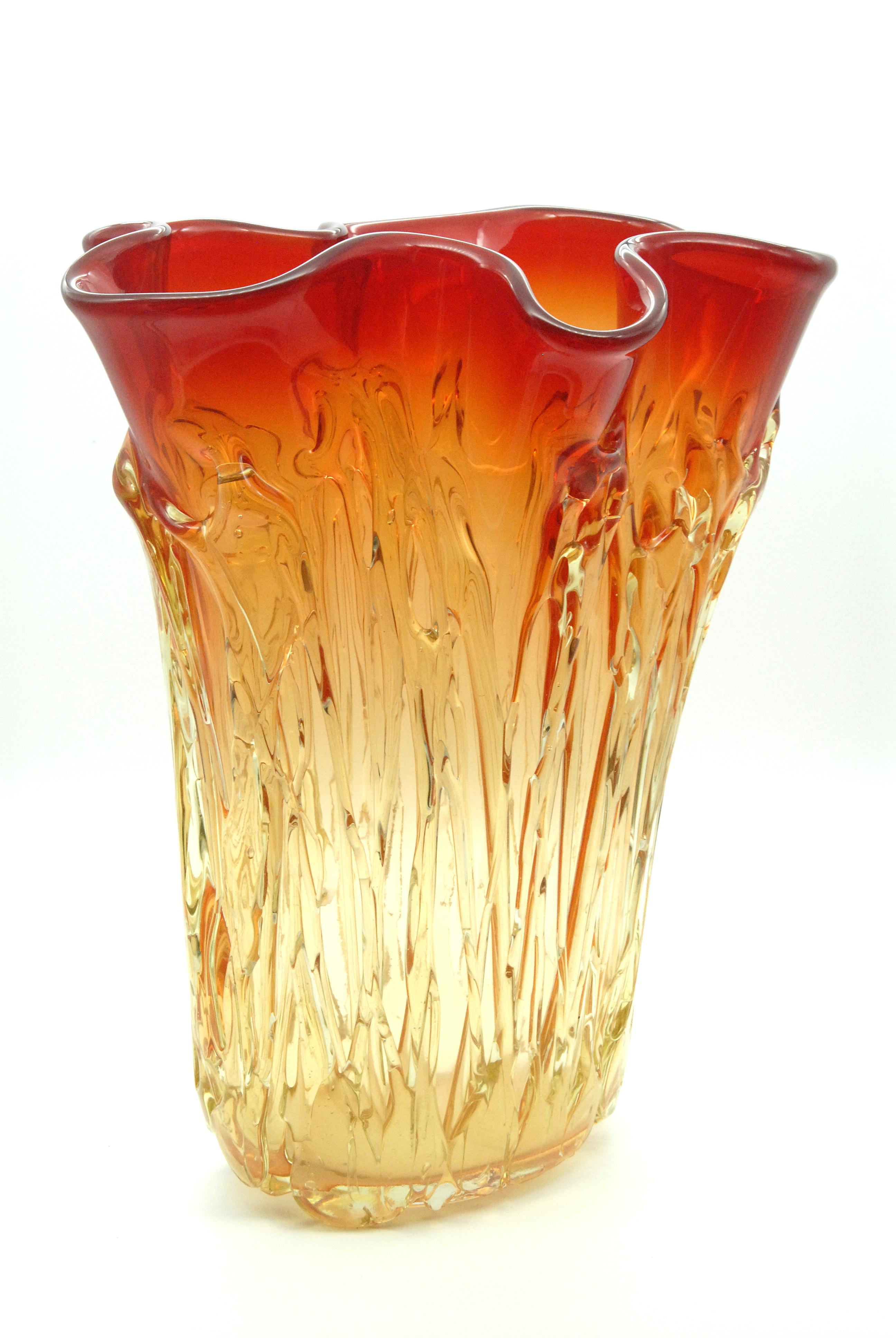 Enrico Cammozza Designed Vase for Vetro Artistico, Murano, Italy, circa 1994 2