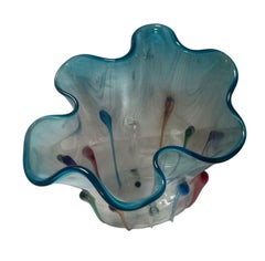 Enrico Cammozzo Signed Murano Glass Vase. Italy, Late 20th Century.