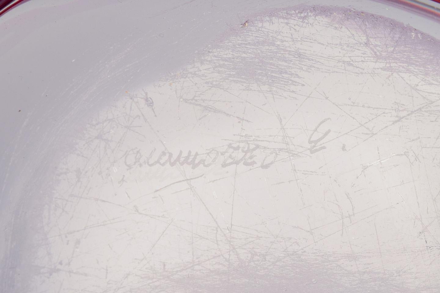 Enrico Cammozzo, Vetro Artistico Murano. Cuenco único y colosal de vidrio artístico. en venta 3