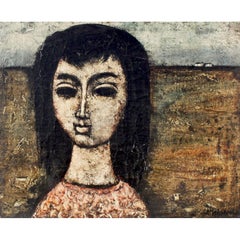 Enrico Campagnola (Italian, 1911-1984) Oil on Canvas "A Young Beauty"