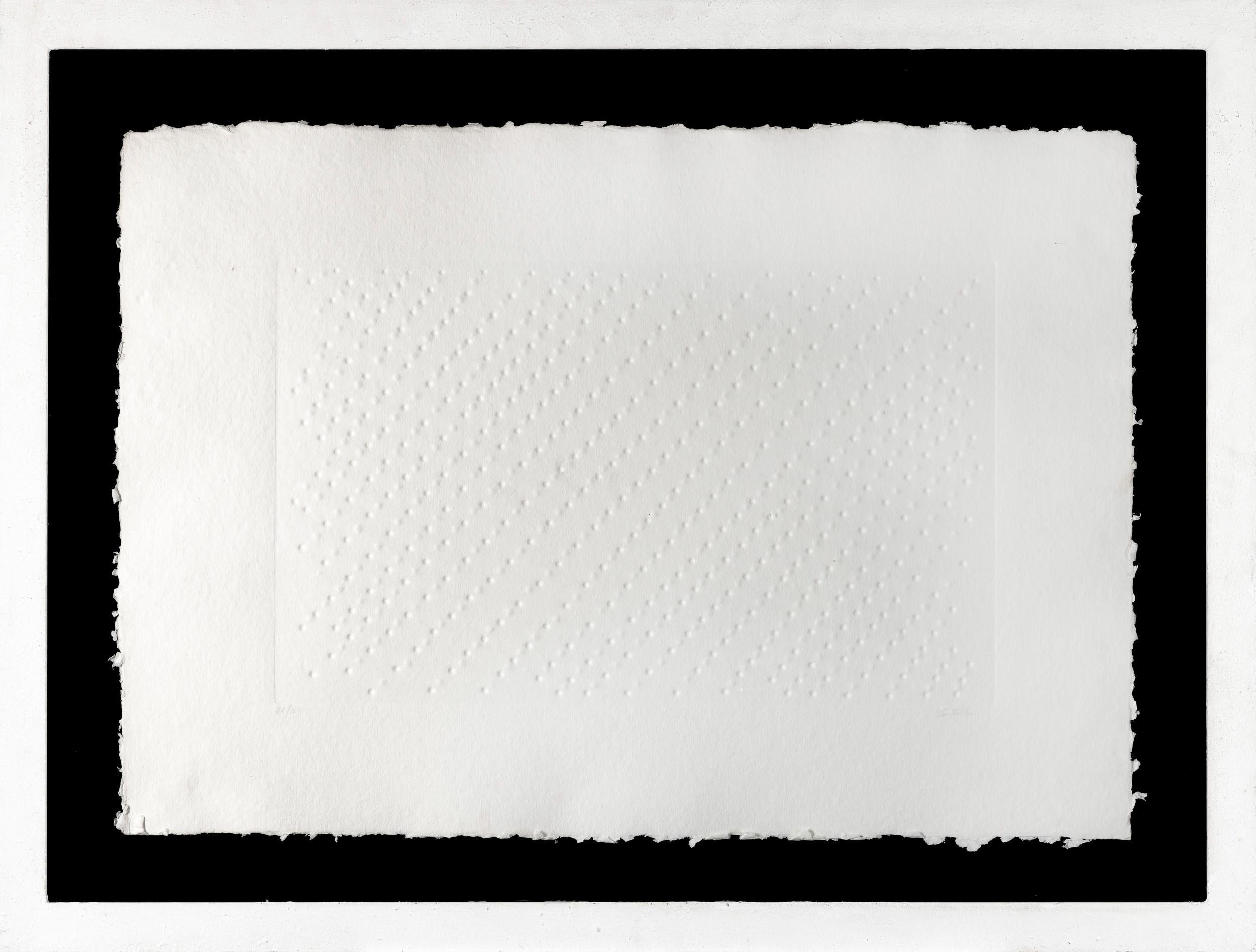 Enrico Castellani (1930 - 2017) - Superficie Bianca- Extroversion on paper -1969 For Sale 1