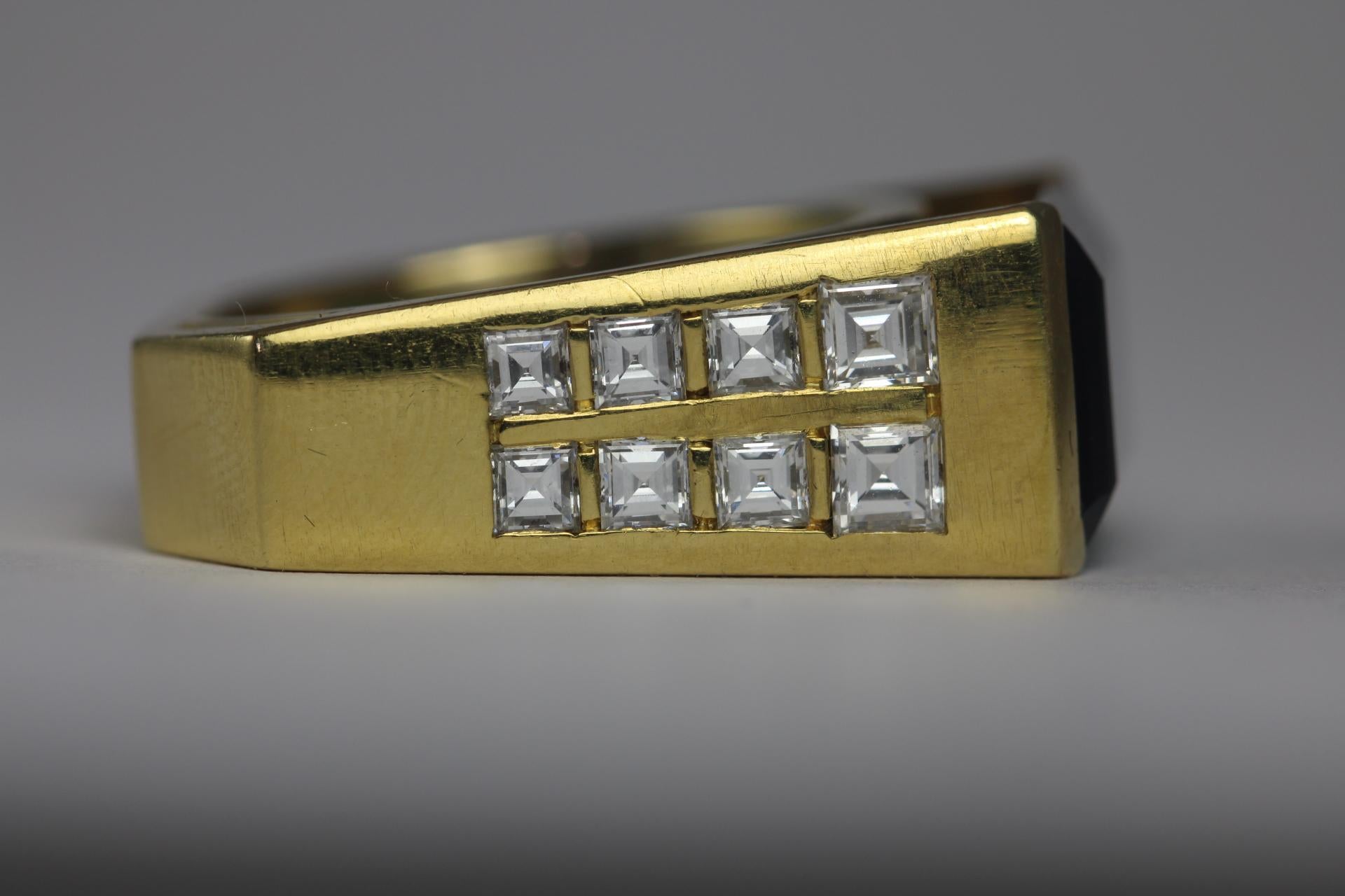 Enrico Cirio Anello da cocktail con tormalina verde e diamanti d'epoca In condizioni buone in vendita a Denver, CO