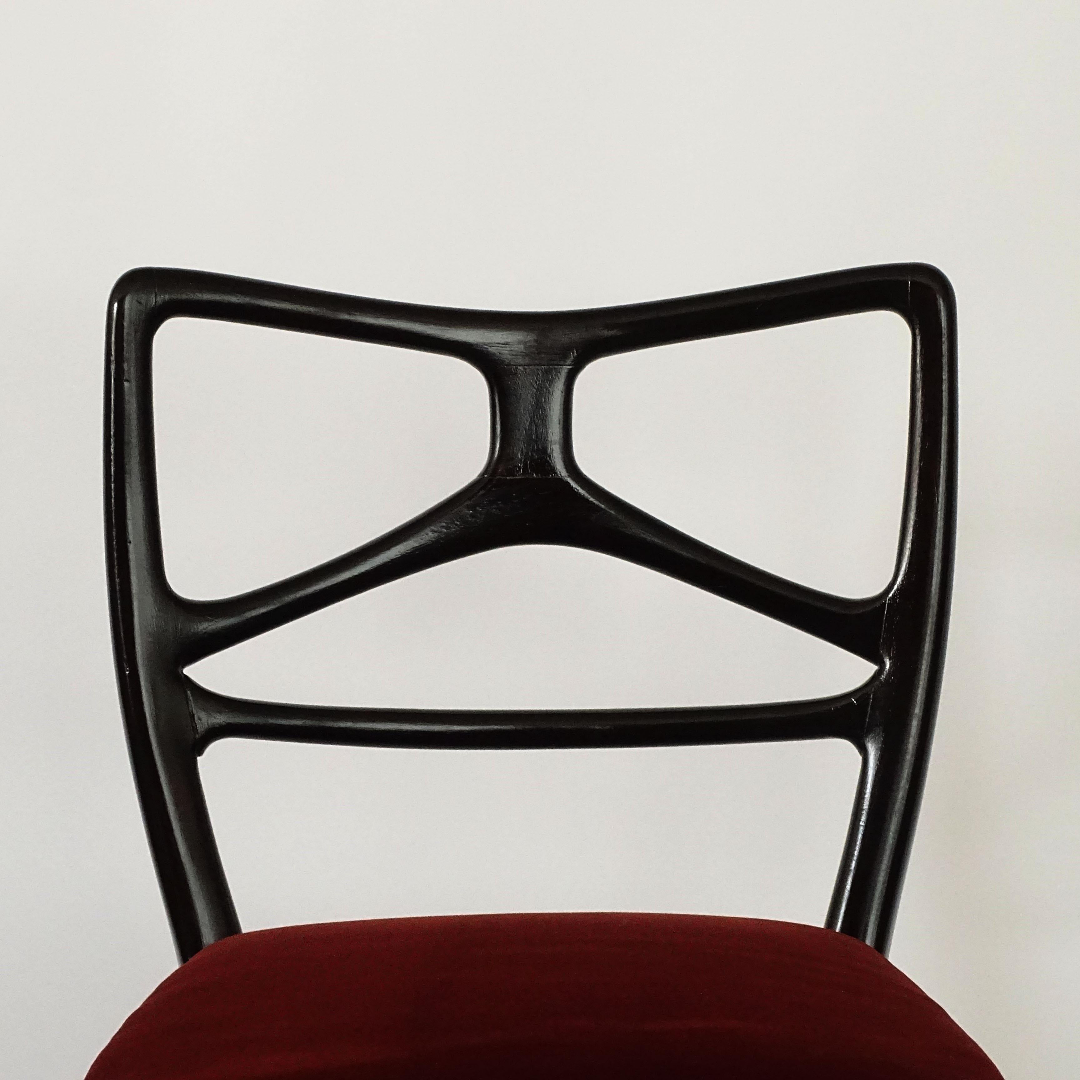 Set aus drei Stühlen von Enrico Ciuti, Italien, 1940er Jahre (Moderne der Mitte des Jahrhunderts) im Angebot