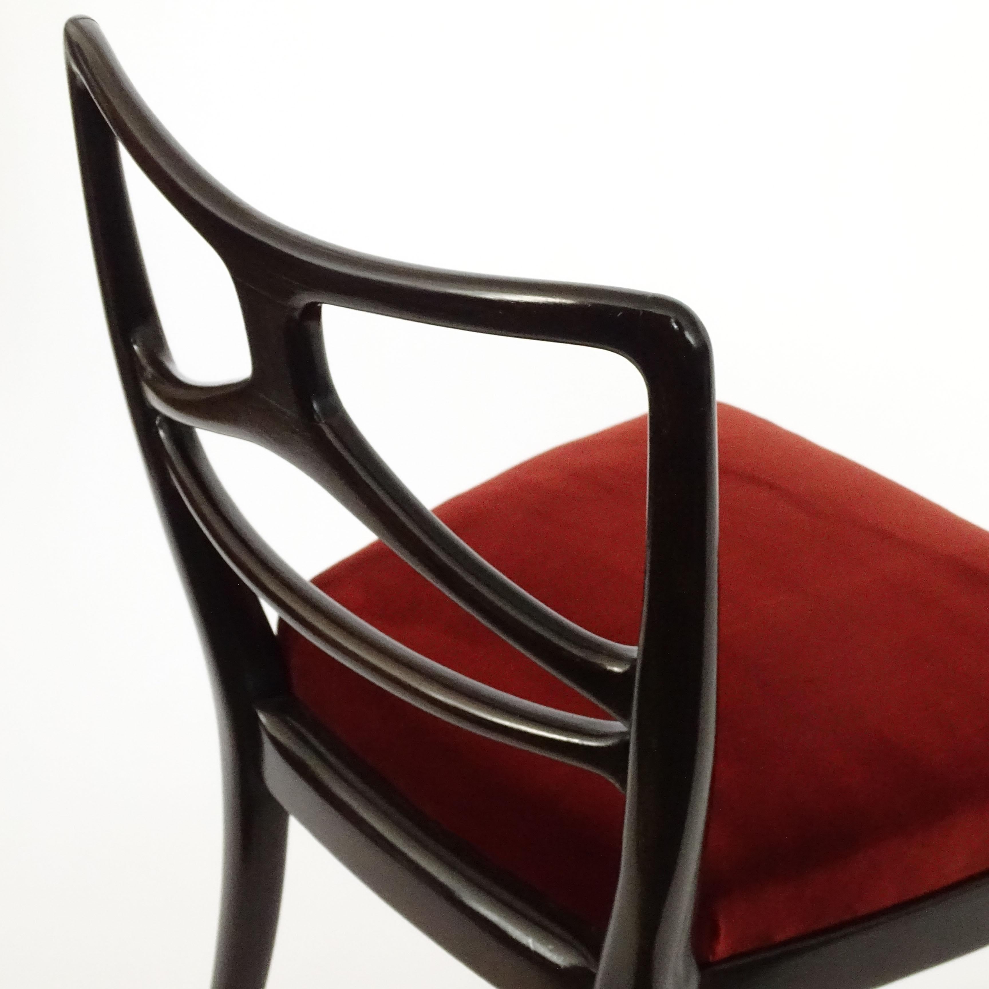 Italian Enrico Ciuti Set of Three Chairs, Italy 1940s For Sale