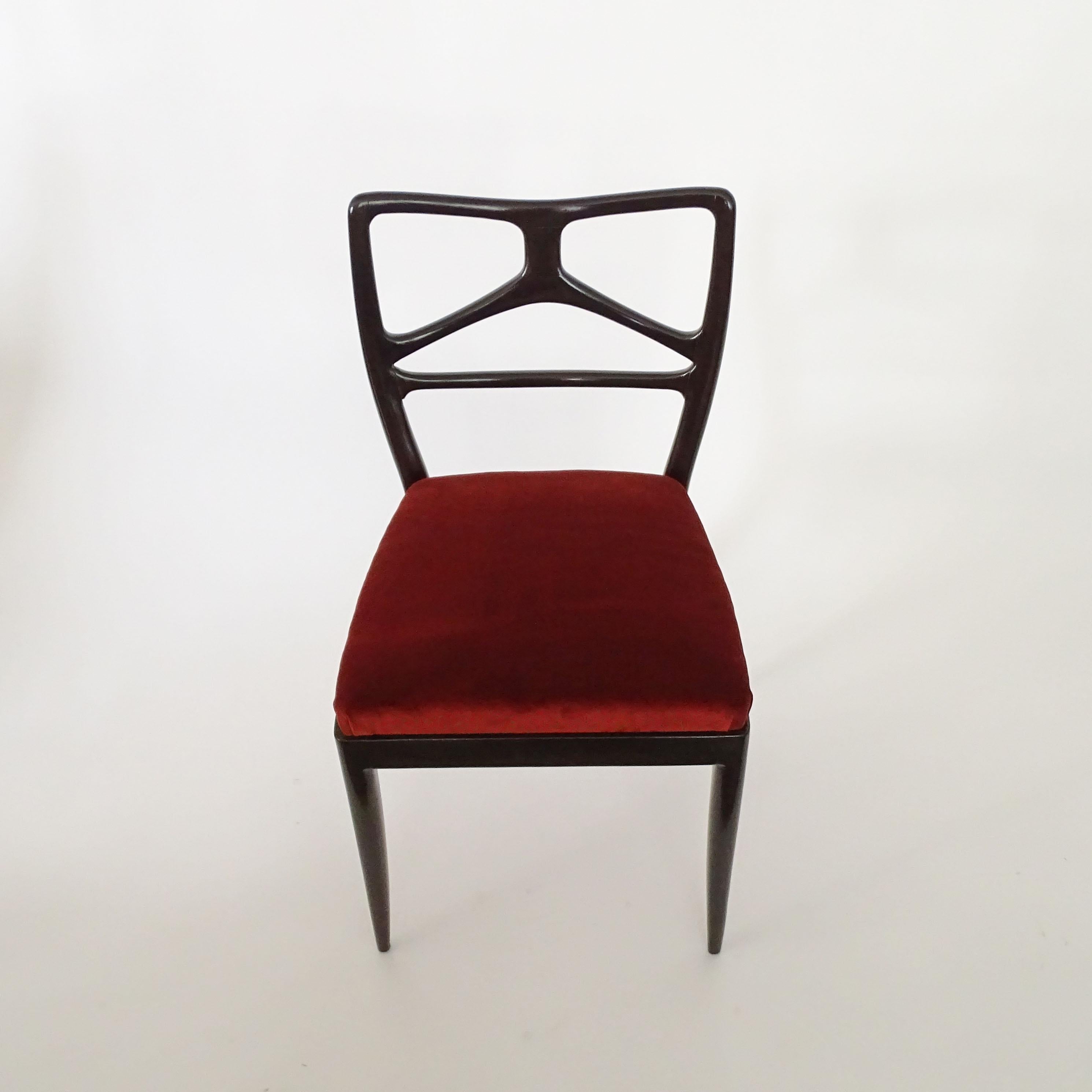 Set aus drei Stühlen von Enrico Ciuti, Italien, 1940er Jahre (Mitte des 20. Jahrhunderts) im Angebot
