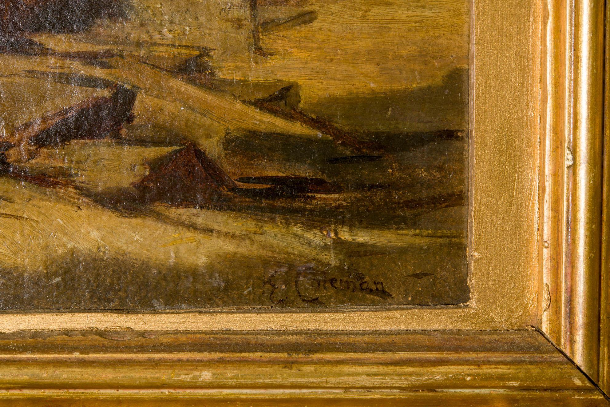 19th Century Enrico Coleman Signed Painting For Sale 2