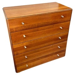 Retro Enrico Conte Scarpa Five Drawer Commode, Italy, Mid Century