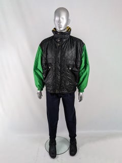 Enrico Coveri 1980s Black Puffer Jacket Winter Quilted Coat Ski Jacket