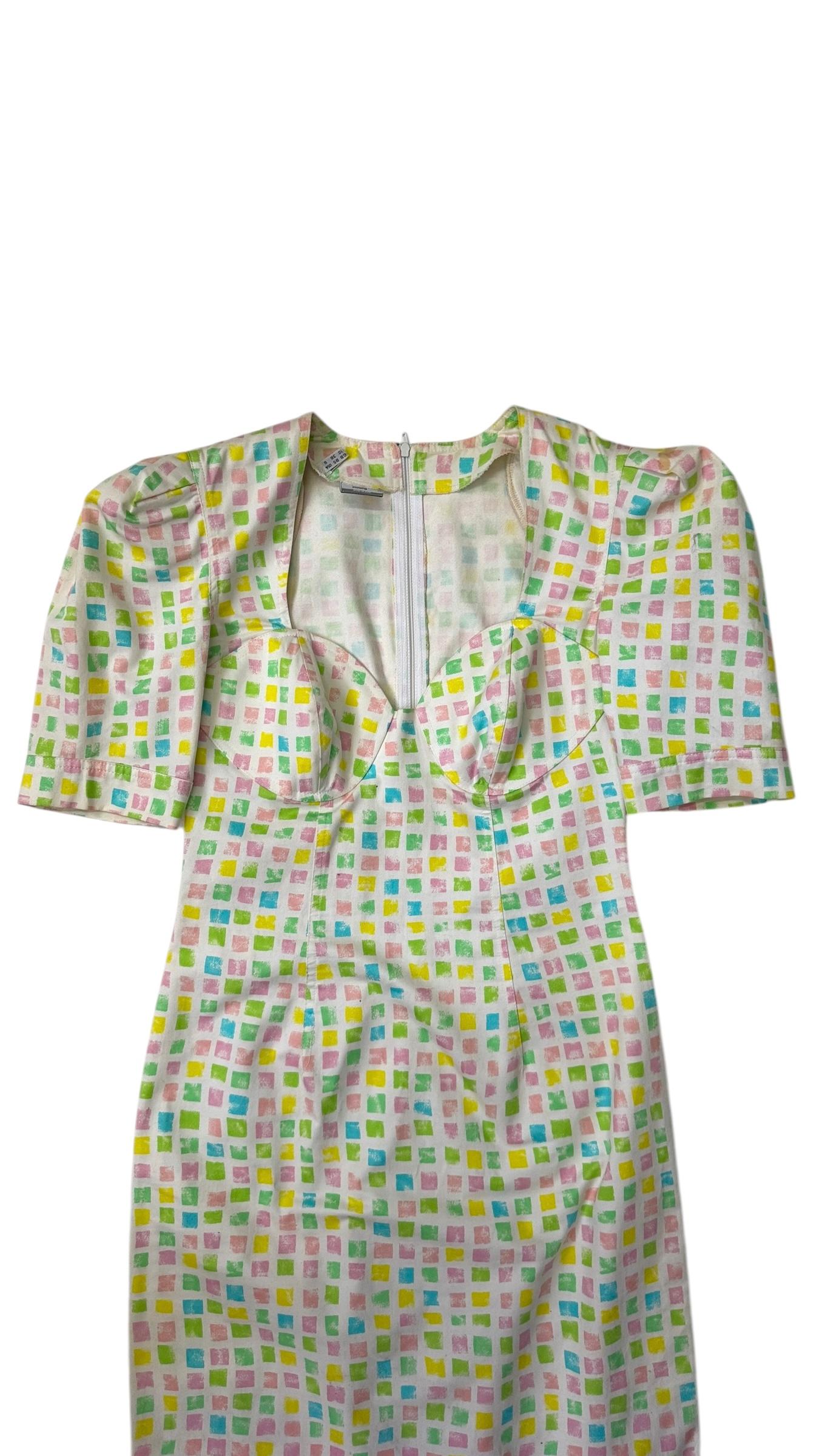 Enrico Coveri Boutique – Bustier Dress with Geometric Print in vendita 2
