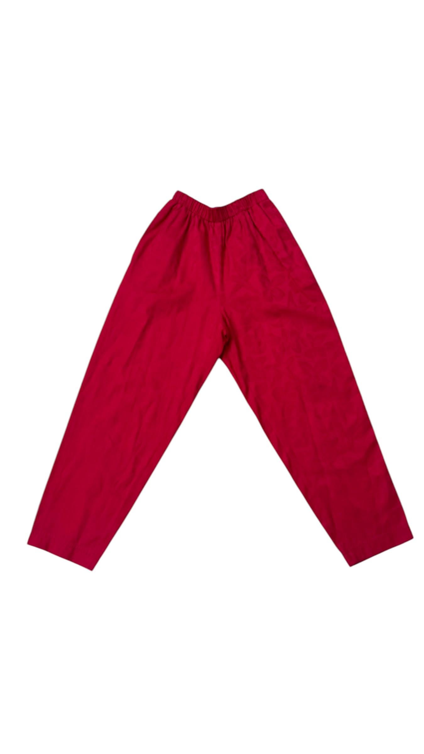 Enrico Coveri Boutique Fuchsia Two-Piece Set with Jacquard Finish For Sale 5