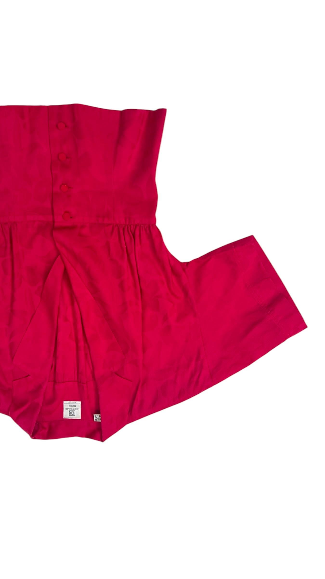 Women's Enrico Coveri Boutique Fuchsia Two-Piece Set with Jacquard Finish For Sale
