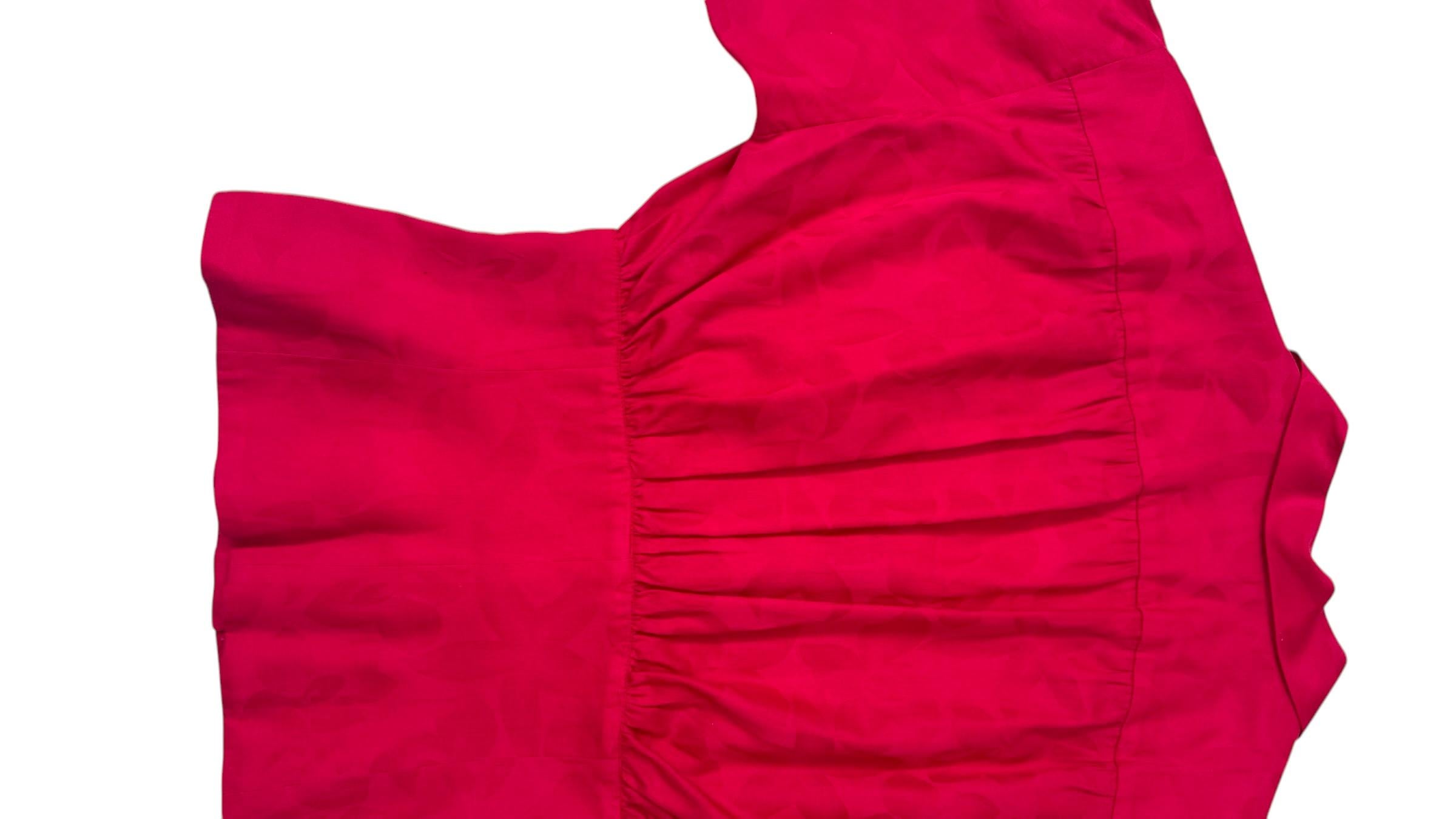 Enrico Coveri Boutique Fuchsia Two-Piece Set with Jacquard Finish For Sale 4