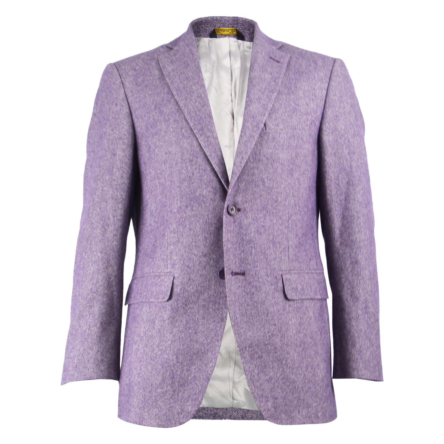 Enrico Coveri Men's Purple Virgin Wool & Cotton Made in Italy Sport Coat IT 50