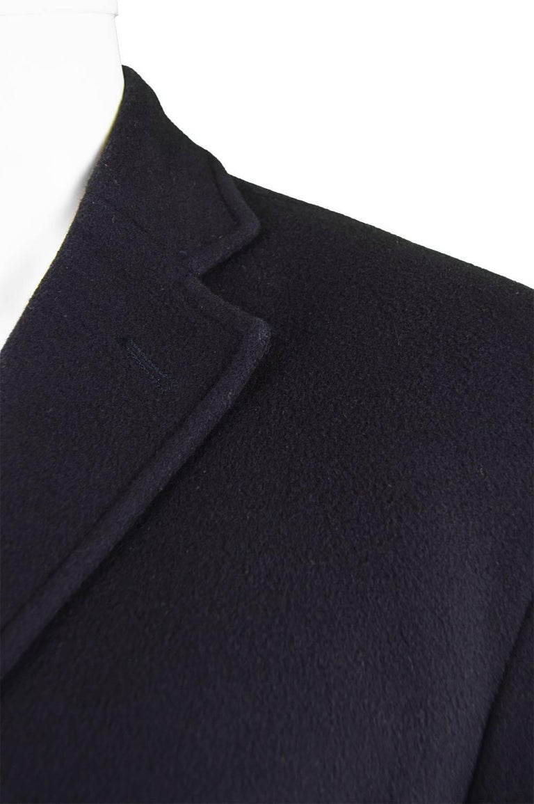 Enrico Coveri Men's Vintage 1990s Black Wool and Cashmere Hand Finished ...