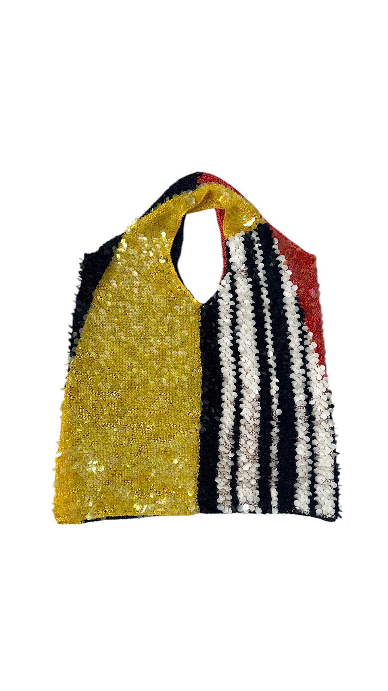 Enrico Coveri Paillettes Multicolor Sequin Top in vendita 5