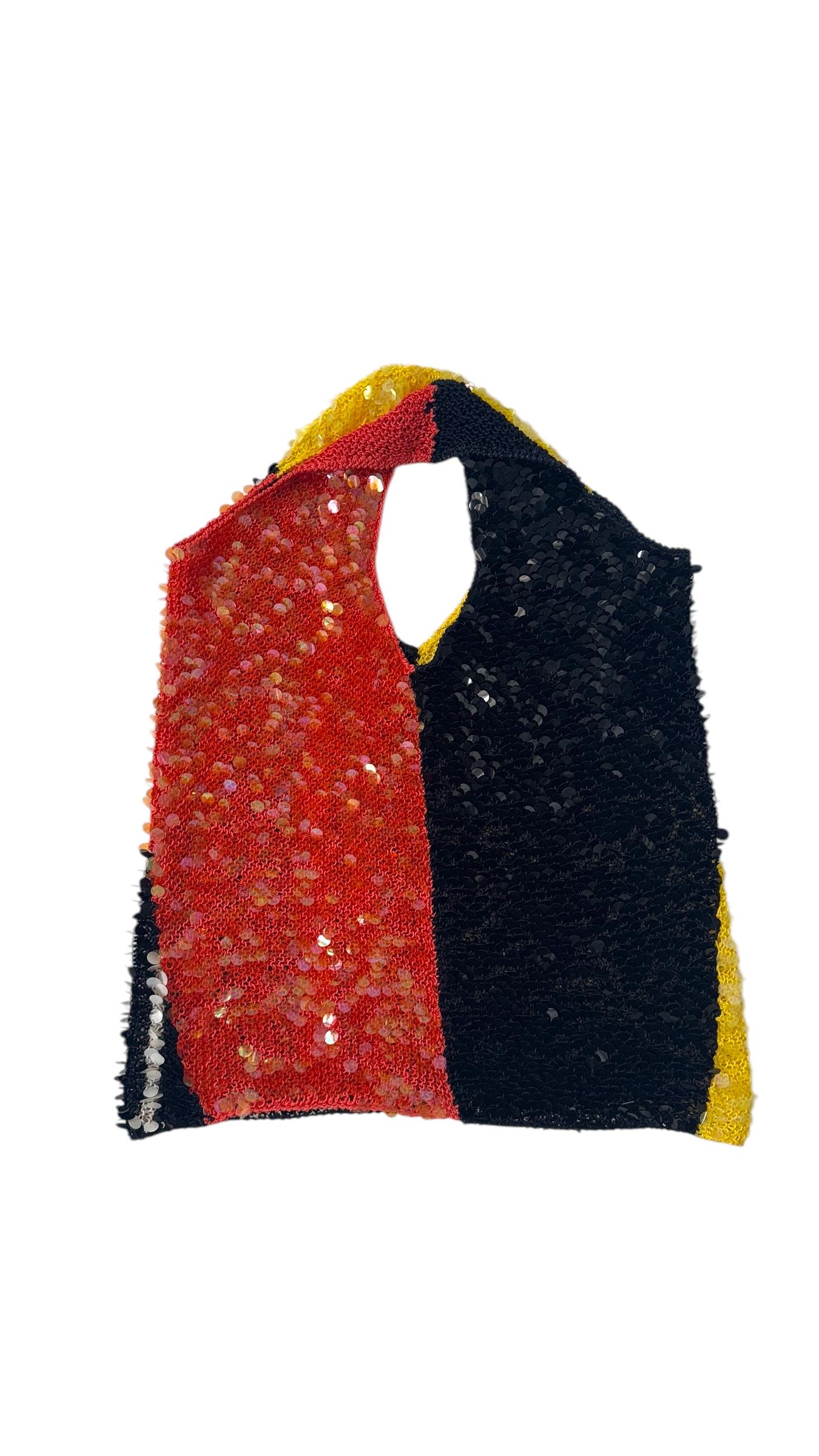 Enrico Coveri Paillettes Multicolor Sequin Top in vendita 6