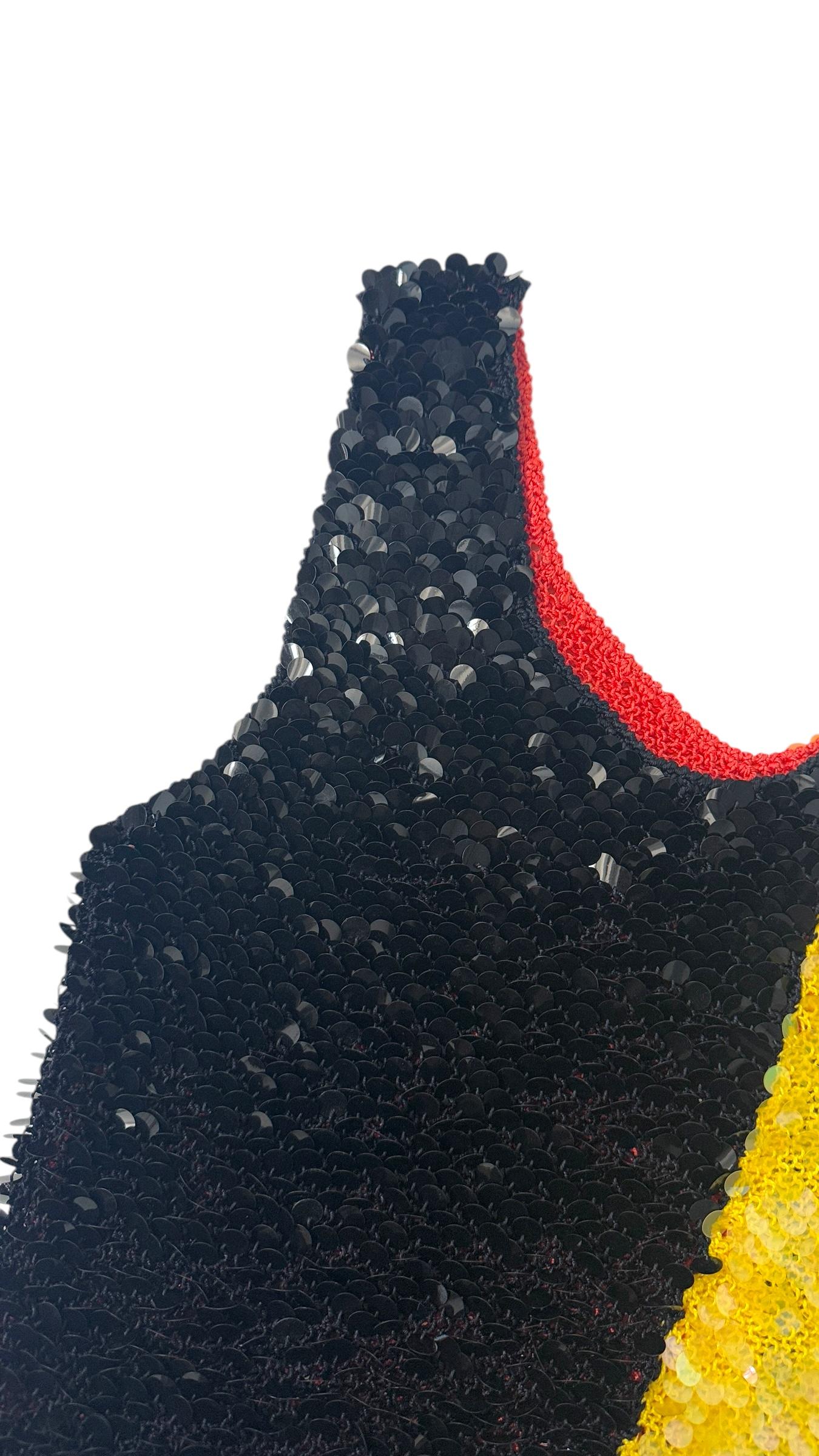 Enrico Coveri Paillettes Multicolor Sequin Top in vendita 7