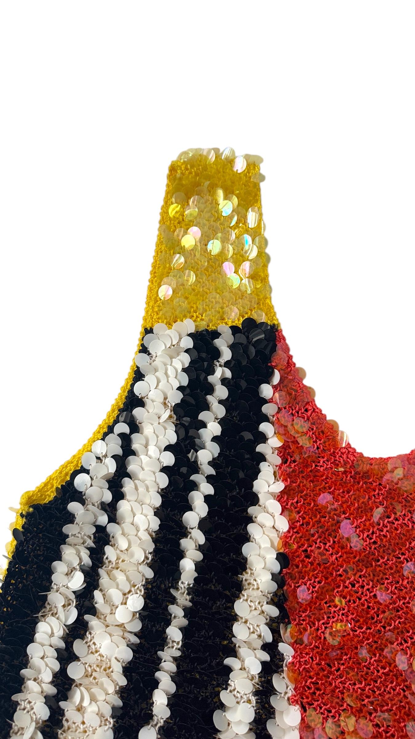 Donna Enrico Coveri Paillettes Multicolor Sequin Top in vendita