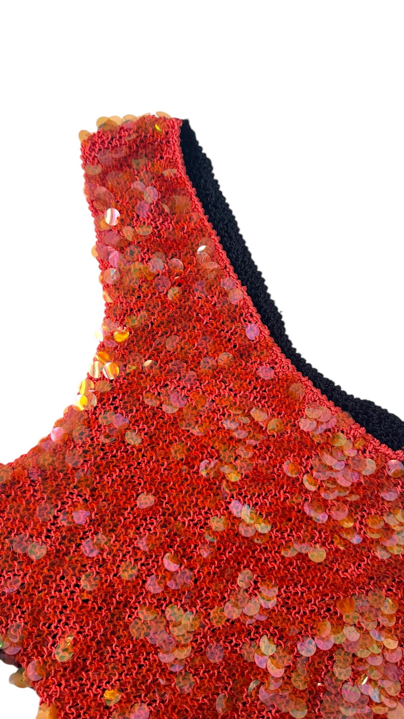 Enrico Coveri Paillettes Multicolor Sequin Top in vendita 1