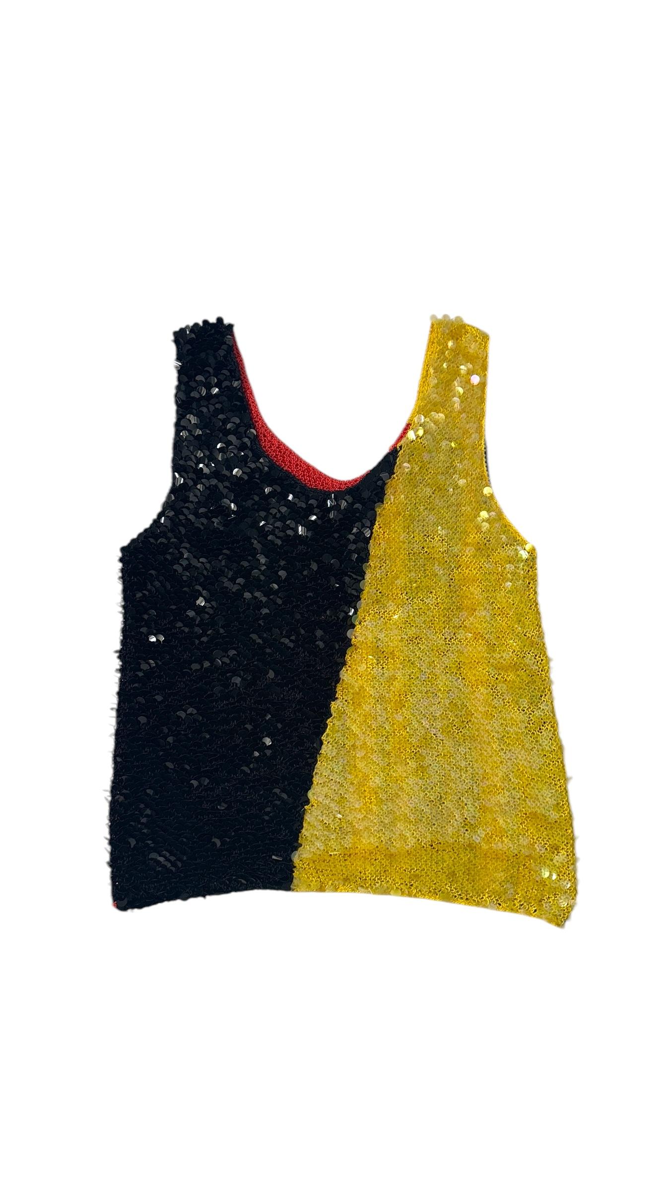Enrico Coveri Paillettes Multicolor Sequin Top in vendita 2