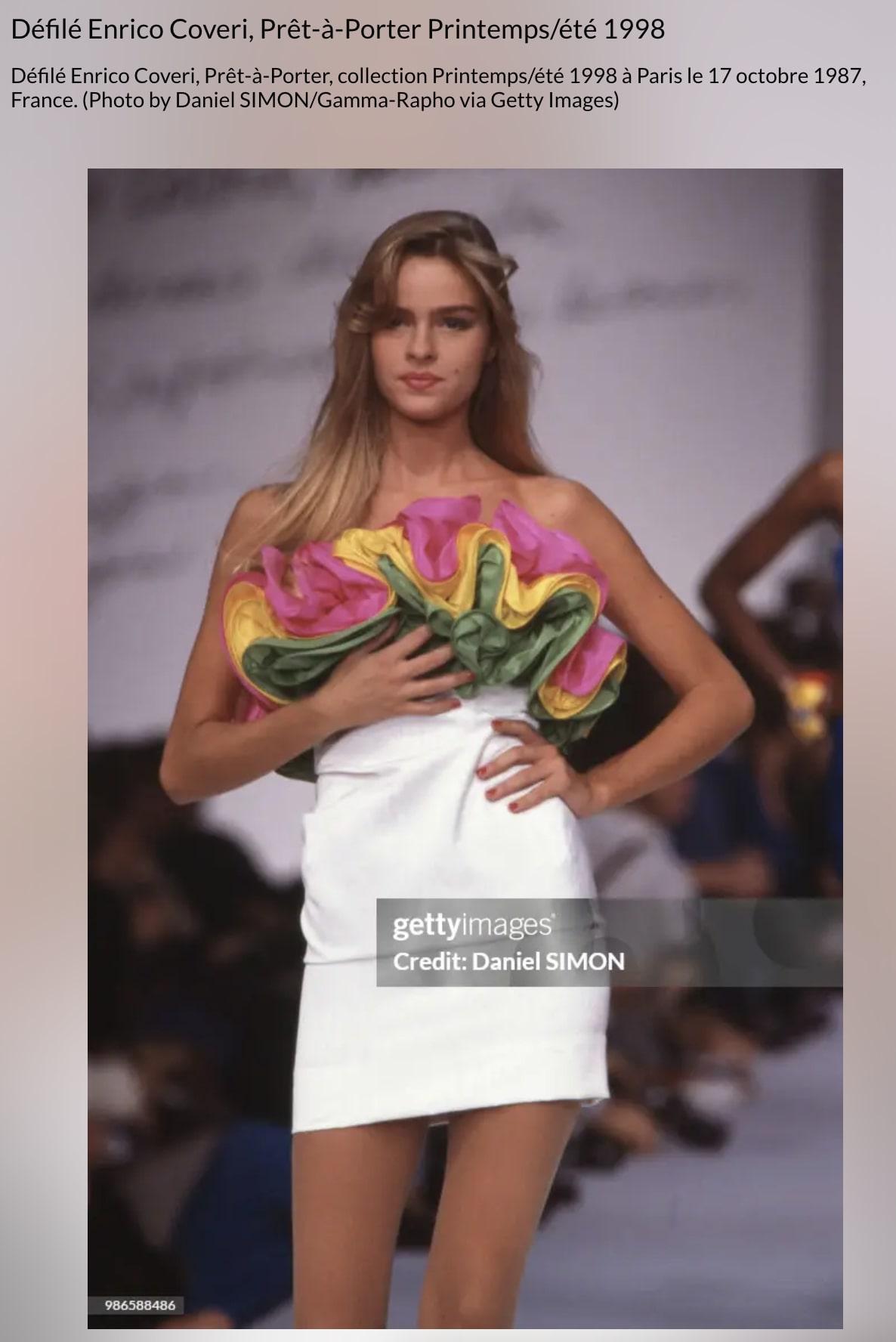 Enrico Coveri Runway Dress – SS 1998 with Sculptural Ruffles - No import duty! in vendita 6