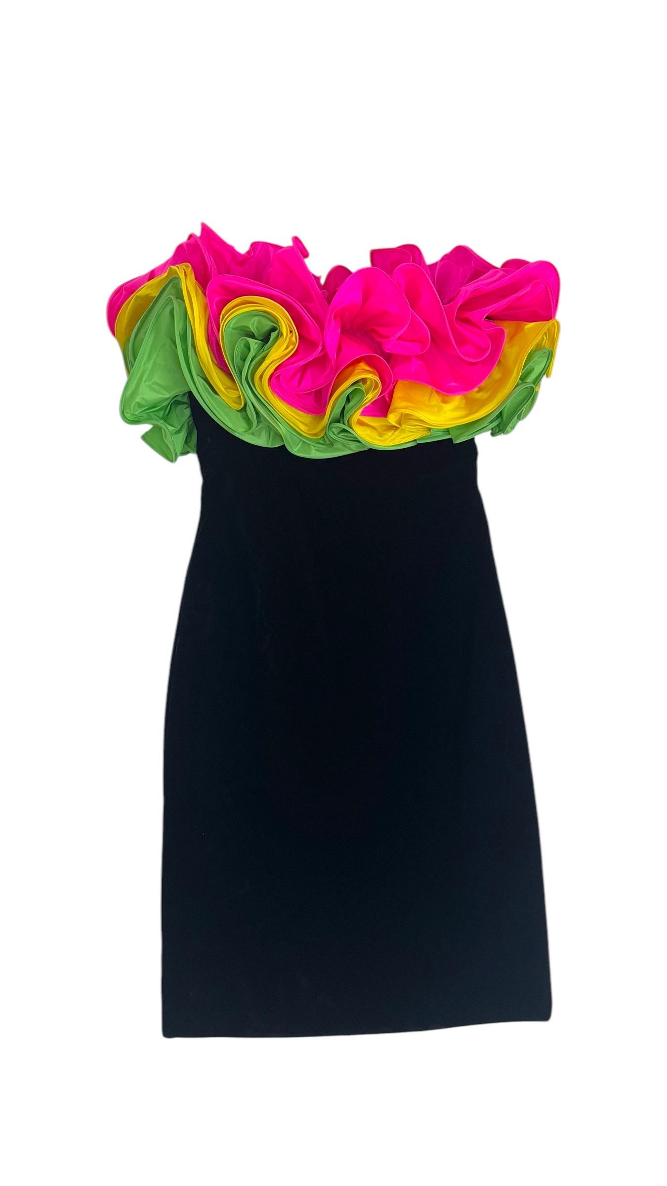 Enrico Coveri Runway Dress – SS 1998 with Sculptural Ruffles - No import duty! in vendita 3