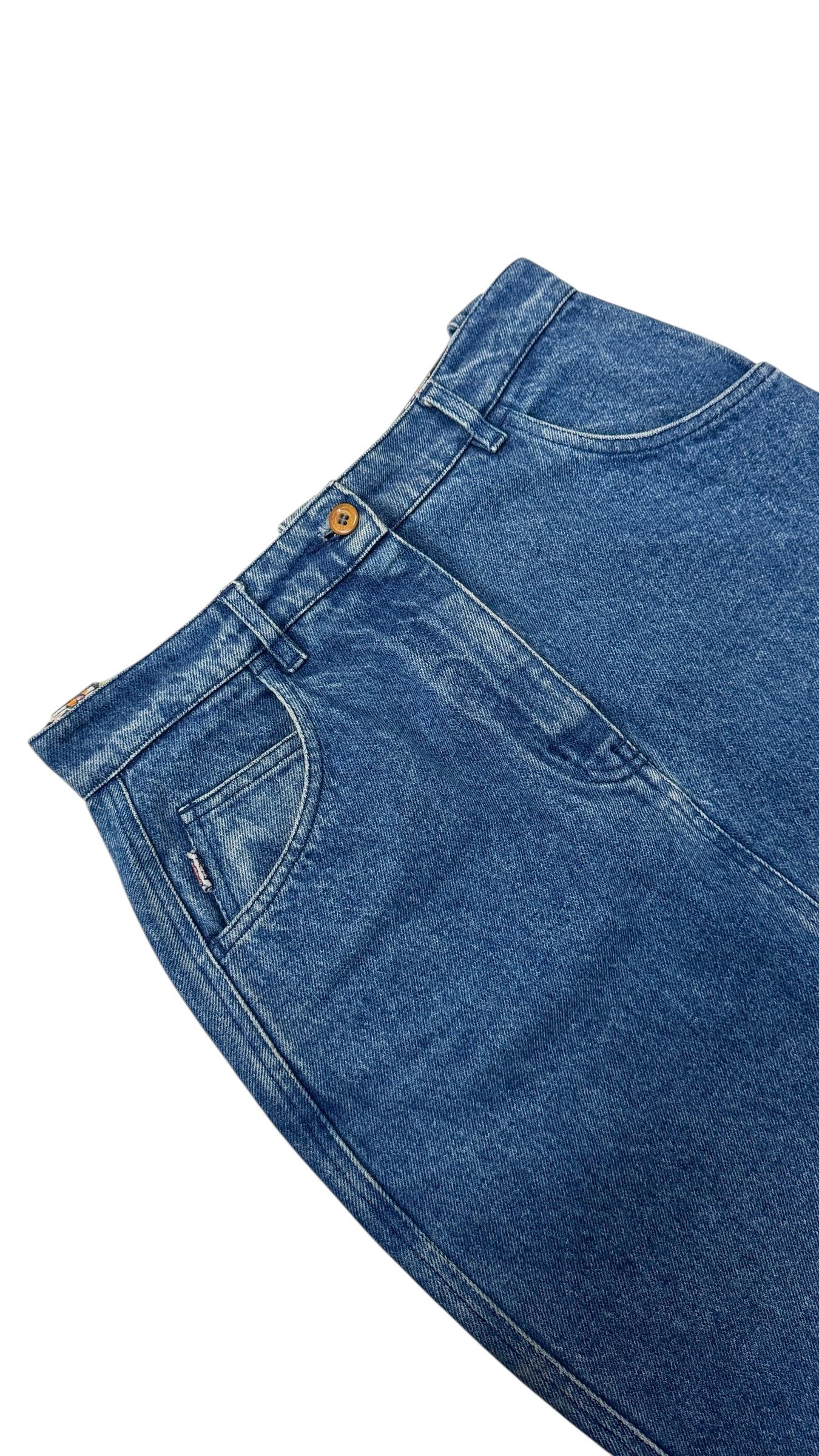 Enrico Coveri Vintage Denim Skirt in vendita 2