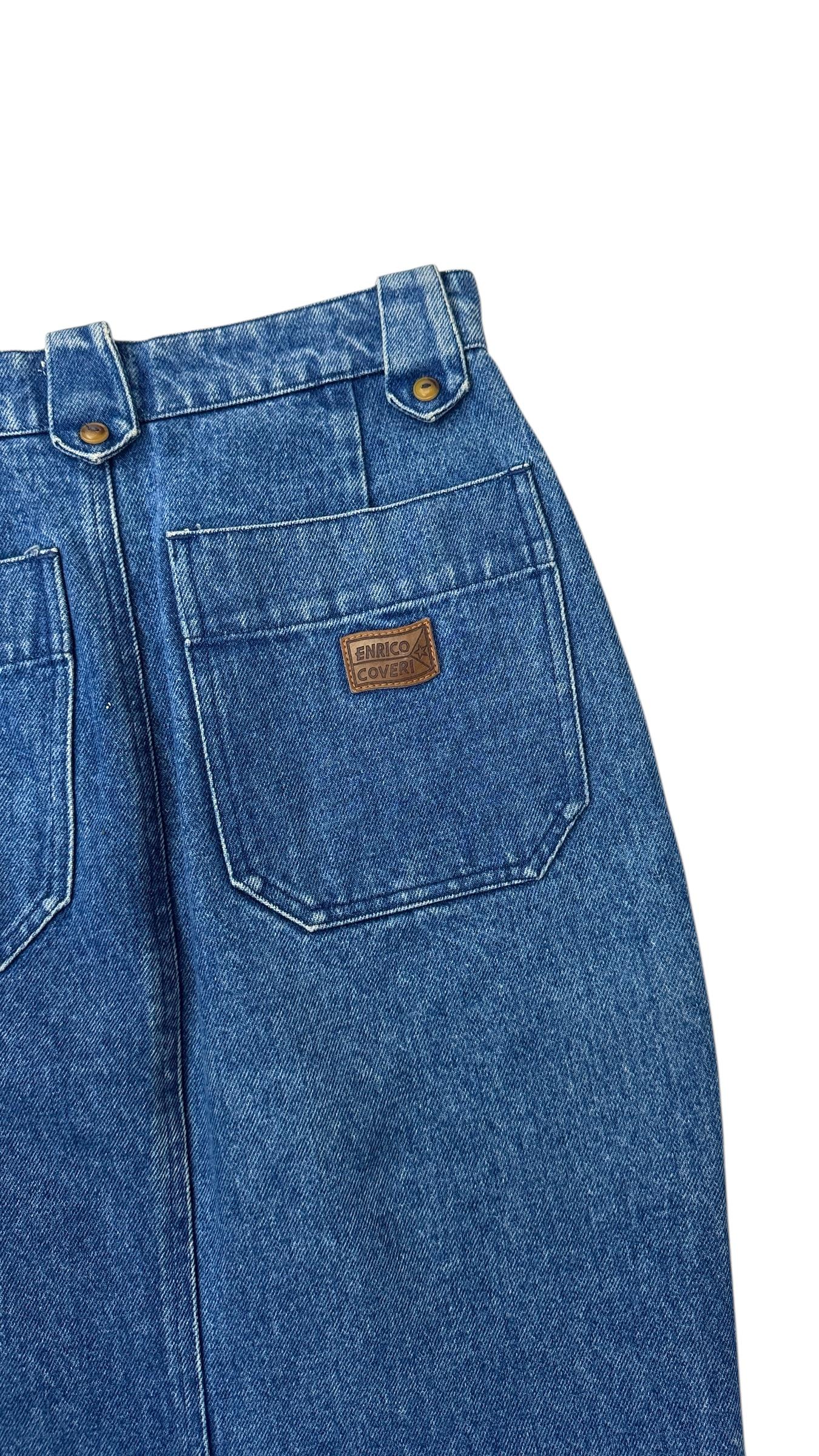 Enrico Coveri Vintage Denim Skirt in vendita 3