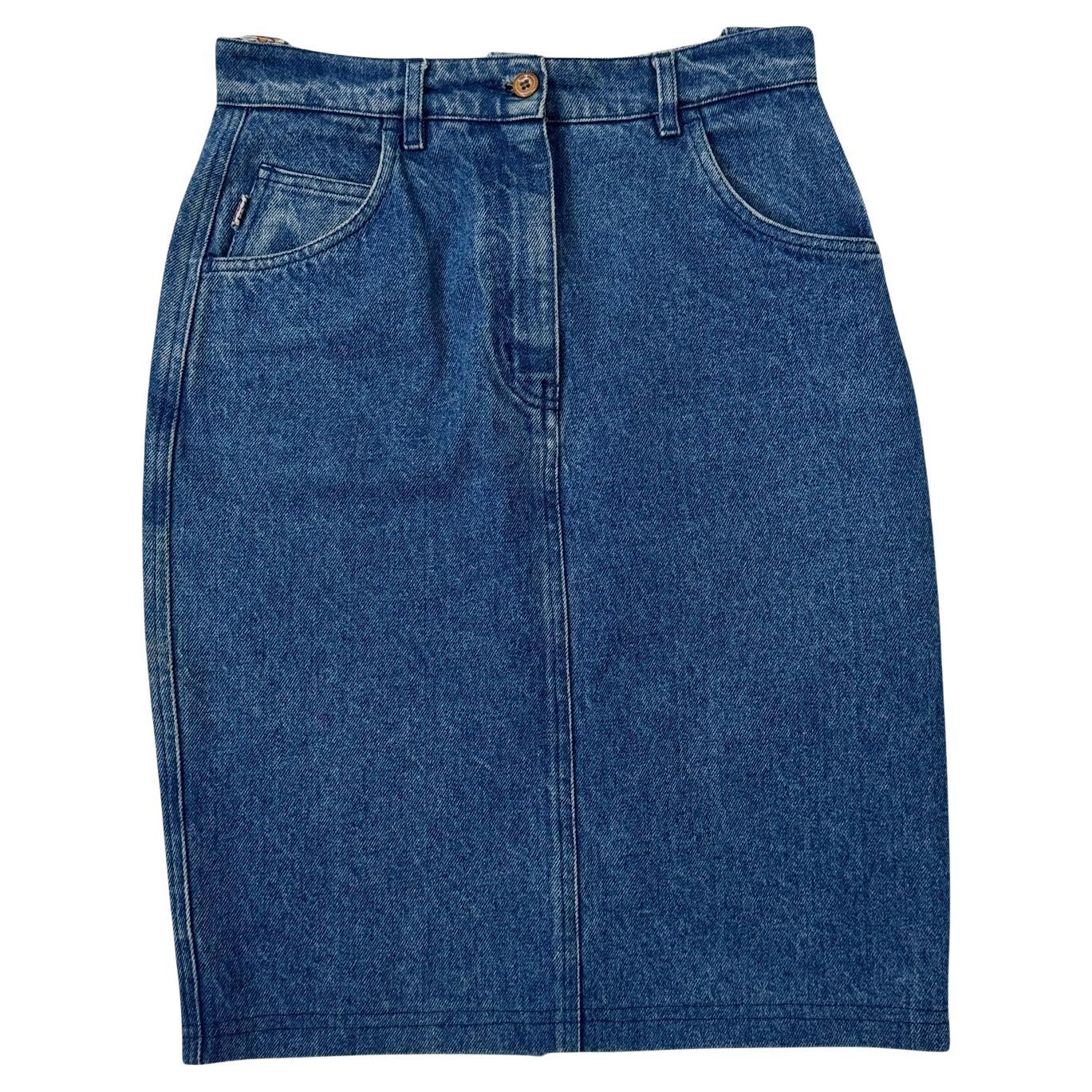 Enrico Coveri Vintage Denim Skirt in vendita