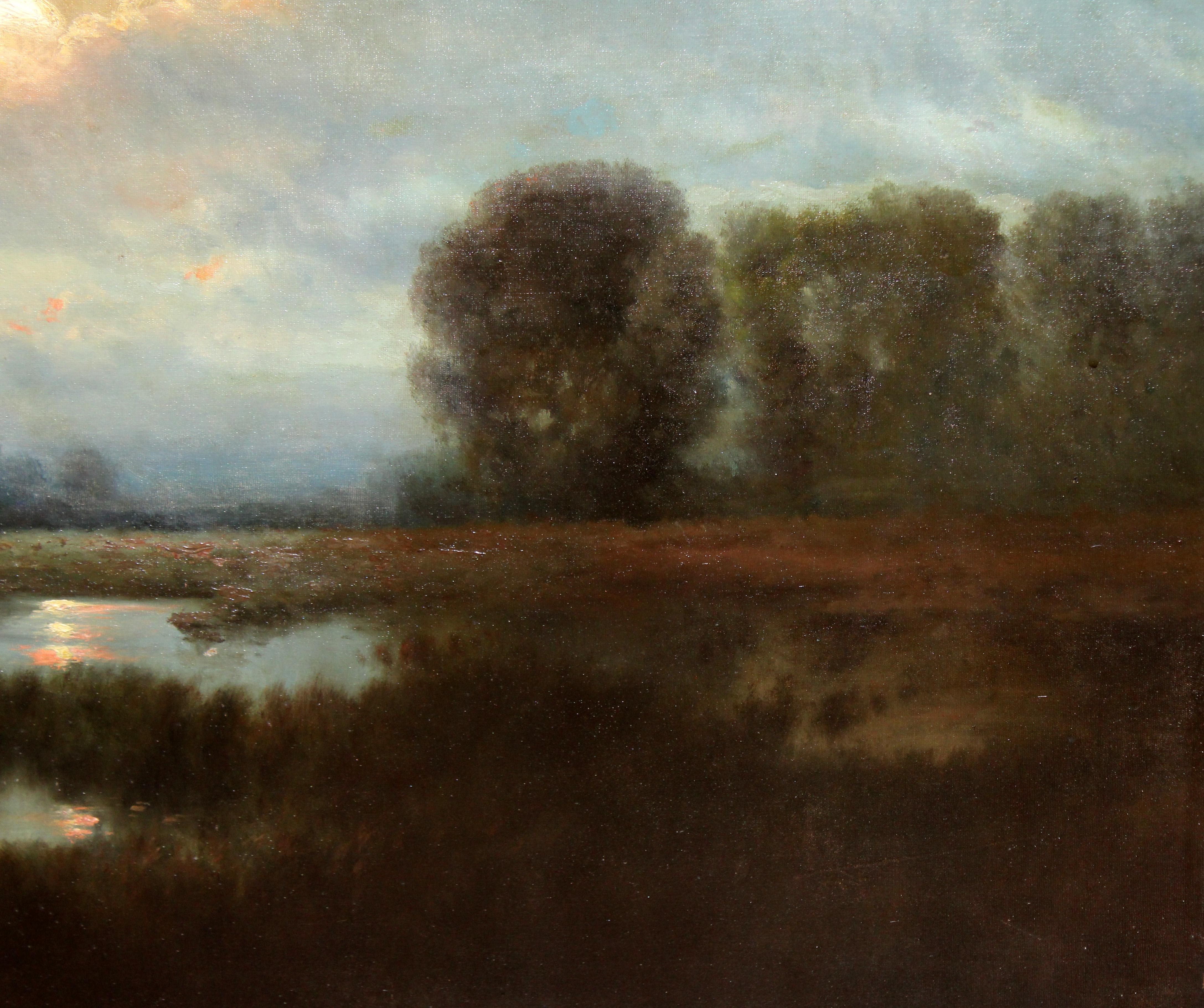 Luz de crepúsculo - Óleo sobre tela - 90 x 145 cm. For Sale 1