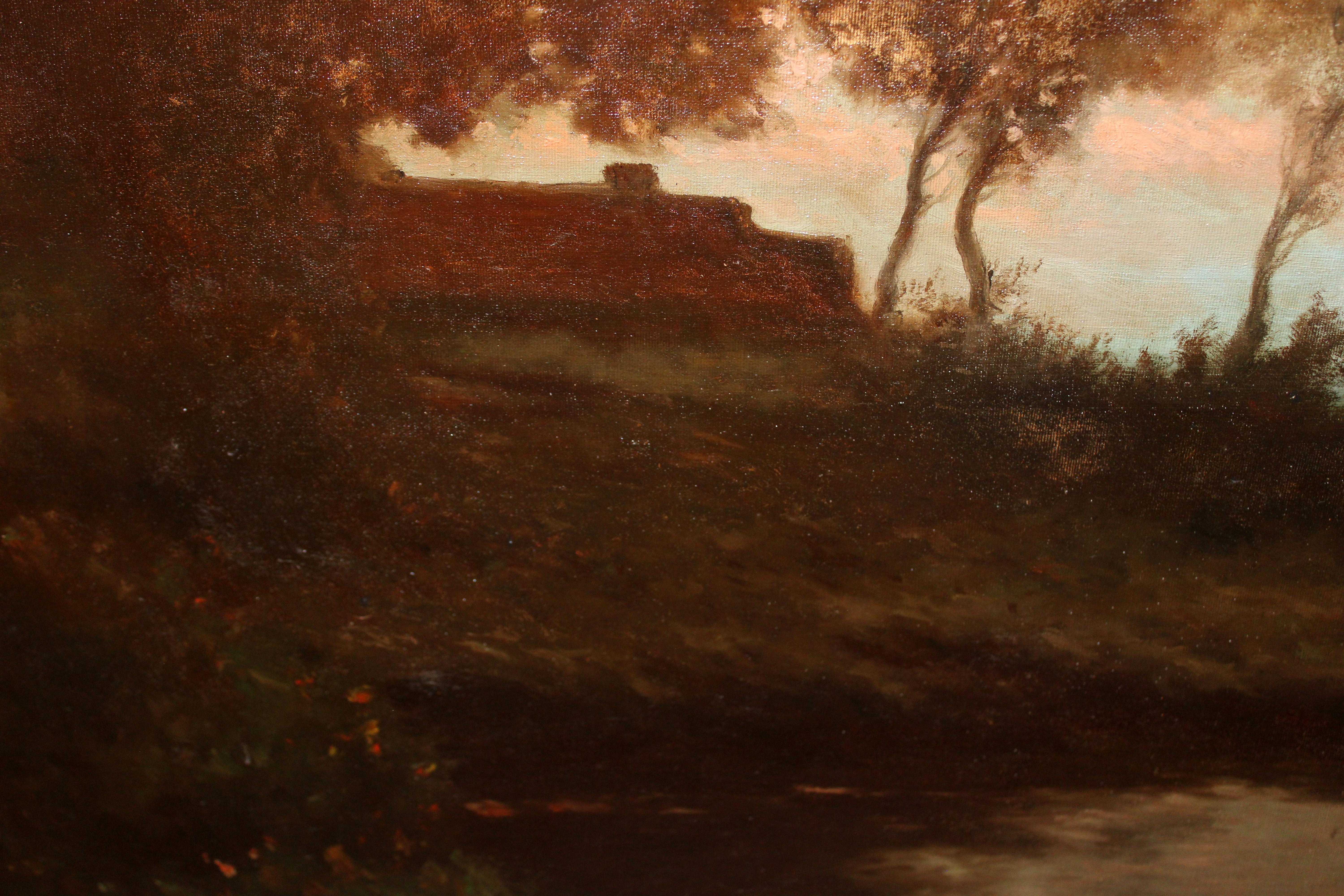 Luz de crepúsculo - Óleo sobre tela - 90 x 145 cm. For Sale 3
