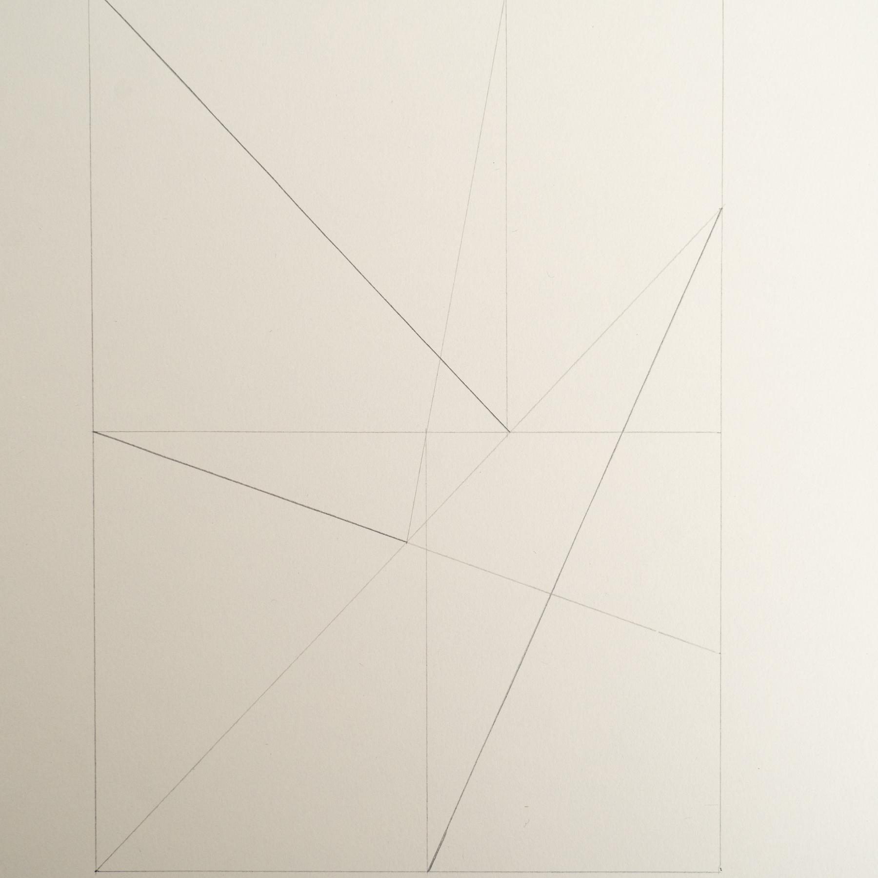 Enrico Della Torre Abstrakte Geometrische Zeichnung - Signiert (Postmoderne) im Angebot
