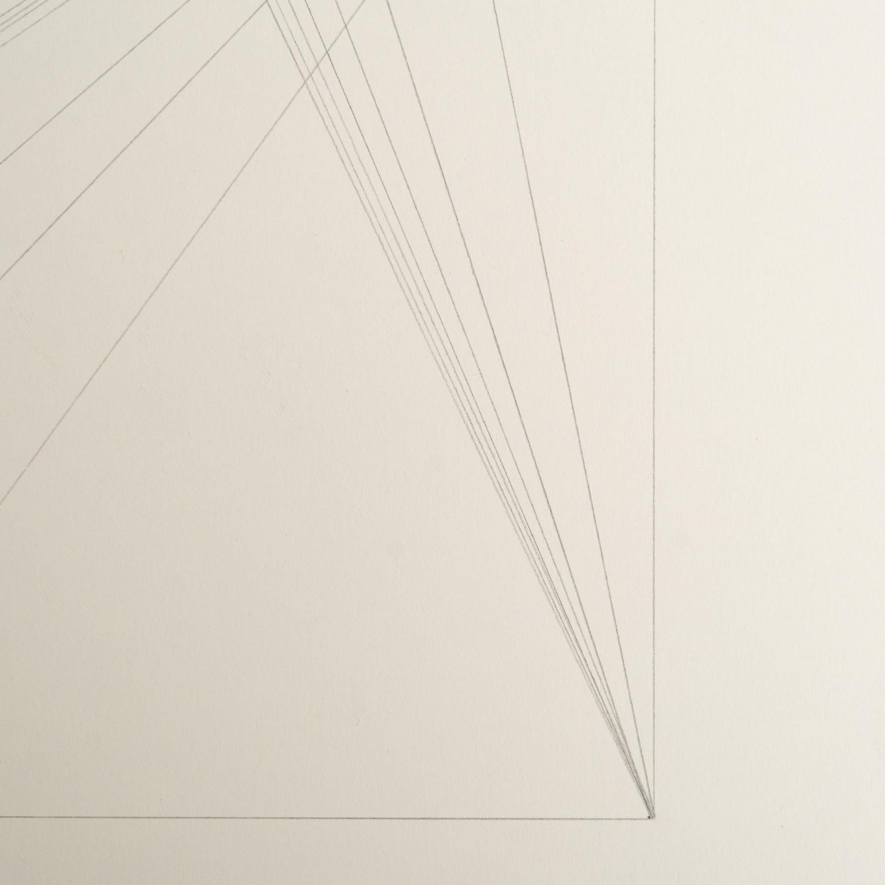 Spanish Enrico Della Torre Abstract Geometric Drawing – Signed For Sale