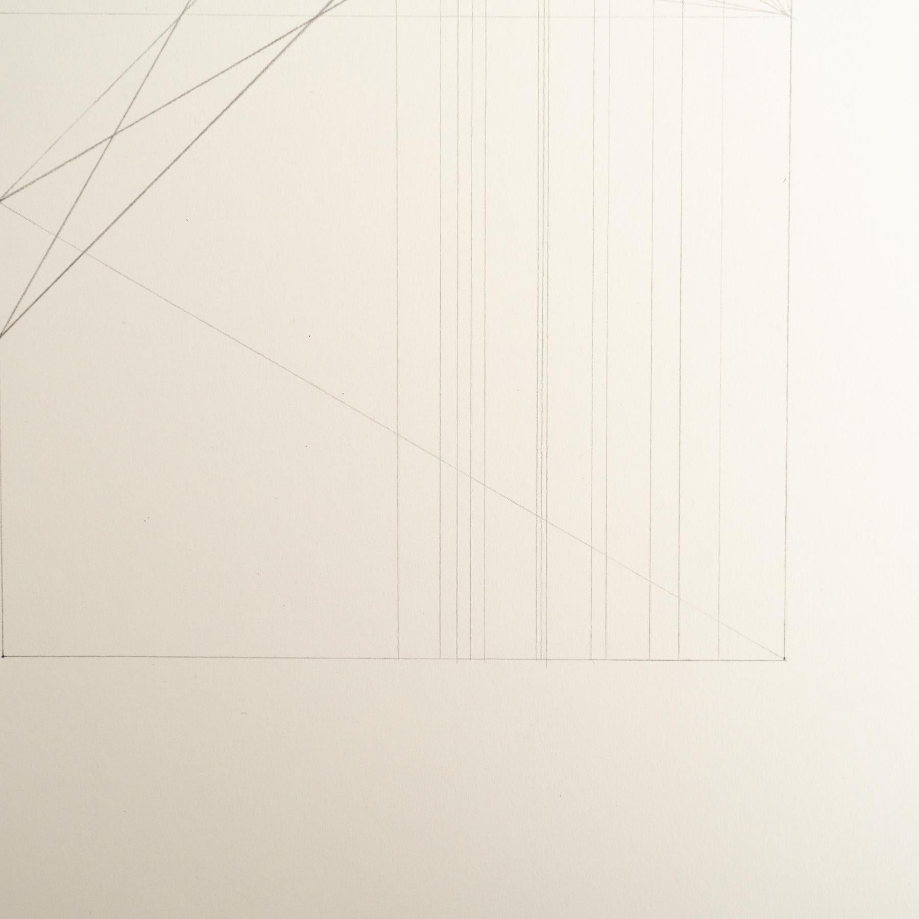 Spanish Enrico Della Torre Abstract Geometric Drawing – Signed For Sale