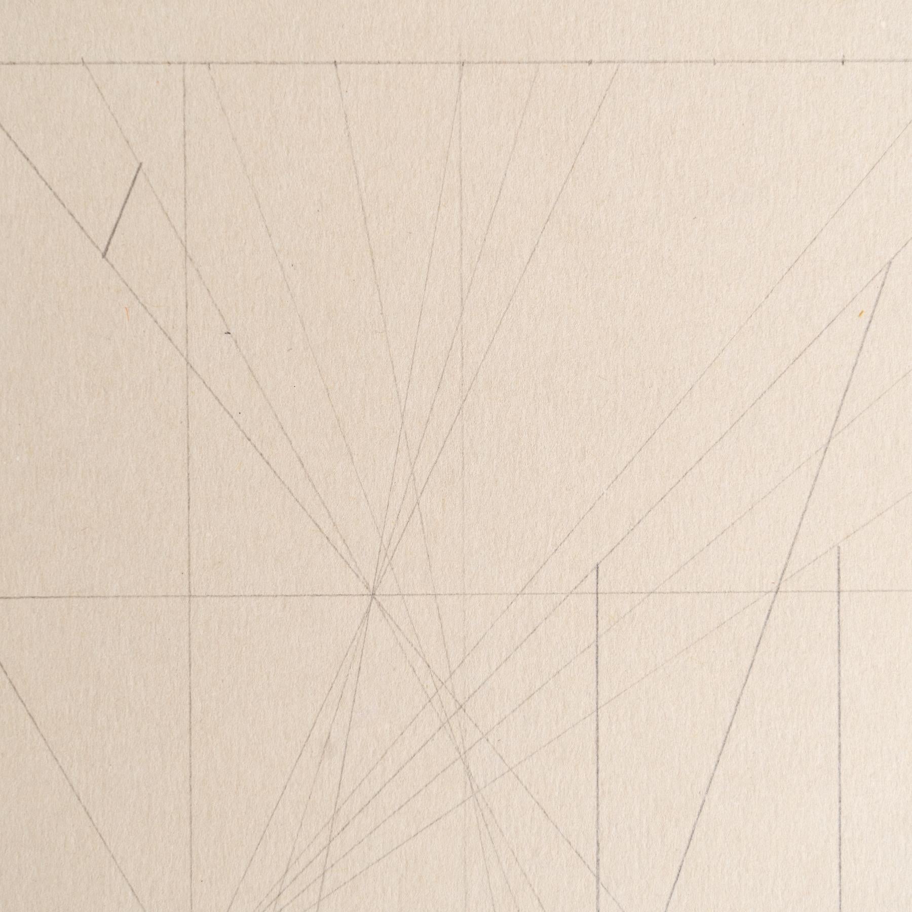 Spagnolo Enrico Della Torre Disegno geometrico astratto - Firmato in vendita