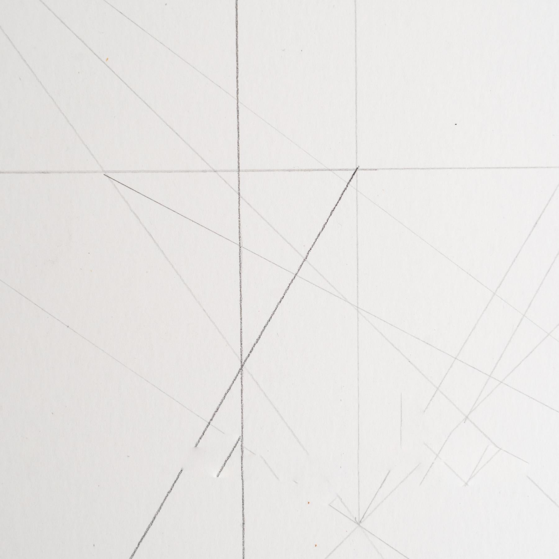 Spanish Enrico Della Torre Abstract Geometric Drawing – Signed For Sale